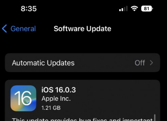 iOS16.0.3推出了对新iPhone和邮件应用程序的修复