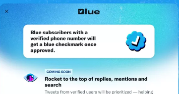 TwitterBlue将于周一重新推出
