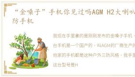 “金嗓子”手机你见过吗AGM H2大喇叭三防手机