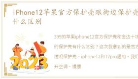 iPhone12苹果官方保护壳跟街边保护壳有什么区别