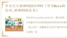 华为芯片麒麟9000和990（华为Mate40 Pro实测,麒麟9000真香）