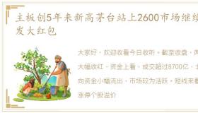 主板创5年来新高茅台站上2600市场继续派发大红包