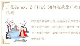 三星Galaxy Z Flip3 5G的这款原厂壳真的很潮