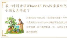 第一时间开箱iPhone13 Pro远峰蓝配色,这个颜色真的爱了