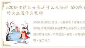 520给要追的女生送什么礼物好 520给要追的女生送什么礼物