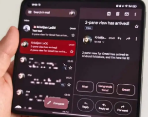 Gmail现在支持Android可折叠设备上的2窗格视图