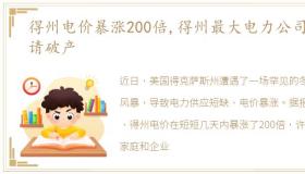 得州电价暴涨200倍,得州最大电力公司申请破产