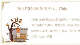 75d与36d到底哪个大,75dy