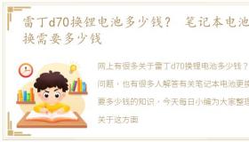 雷丁d70换锂电池多少钱？ 笔记本电池更换需要多少钱