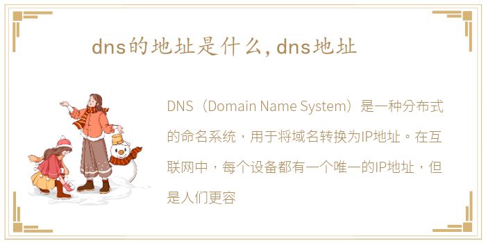 dns的地址是什么,dns地址