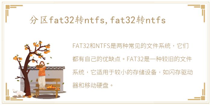 分区fat32转ntfs,fat32转ntfs