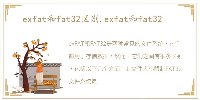 exfat和fat32区别,exfat和fat32