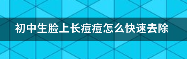 脸上长痘痘怎么快速去除？ 起痘痘怎么快速消除