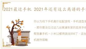 2021最近手机 2021年还有这么离谱的手机