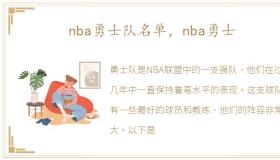 nba勇士队名单，nba勇士