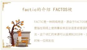 factic的介绍 FACTOS梗