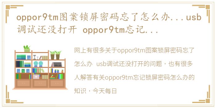 oppor9tm图案锁屏密码忘了怎么办...usb调试还没打开 oppor9tm忘记锁屏密码怎么办