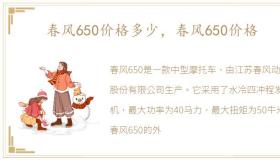 春风650价格多少，春风650价格