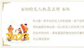 blh的无人机怎么样 blh