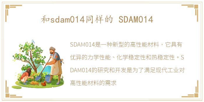 和sdam014同样的 SDAM014