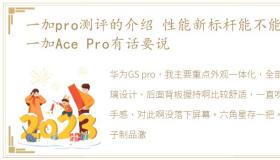 一加pro测评的介绍 性能新标杆能不能成一加Ace Pro有话要说