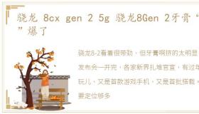 骁龙 8cx gen 2 5g 骁龙8Gen 2牙膏“寄”爆了