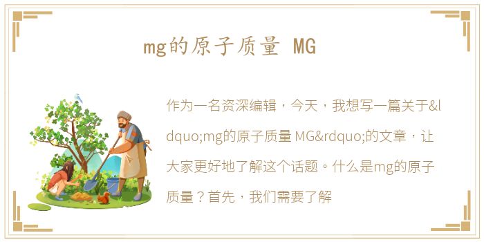 mg的原子质量 MG