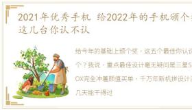 2021年优秀手机 给2022年的手机颁个奖,这几台你认不认