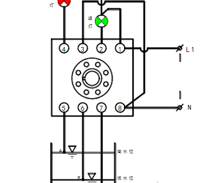 液位继电器排水接线图 图文详解