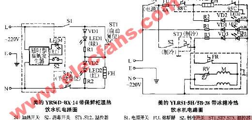 美的饮水机电路图解，美的饮水机电路图