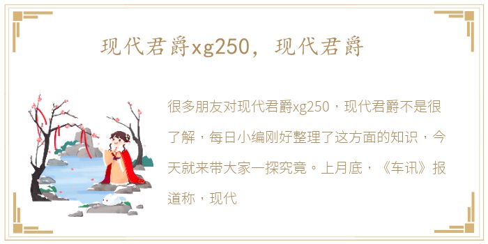 现代君爵xg250，现代君爵