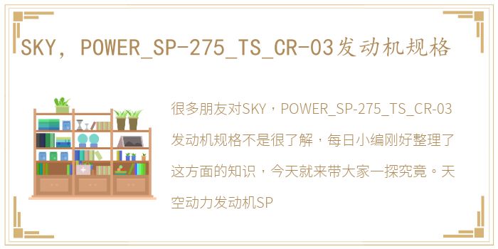 SKY，POWER_SP-275_TS_CR-03发动机规格