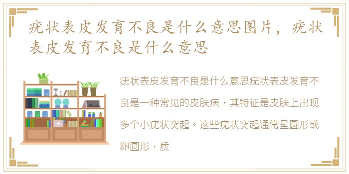 疣状表皮发育不良是什么意思图片，疣状表皮发育不良是什么意思