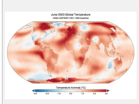 NASA发现2023年6月有记录以来最热