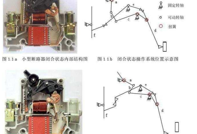 断路器工作原理示意图，断路器工作原理