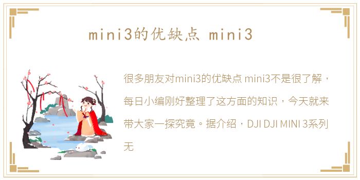 mini3的优缺点 mini3