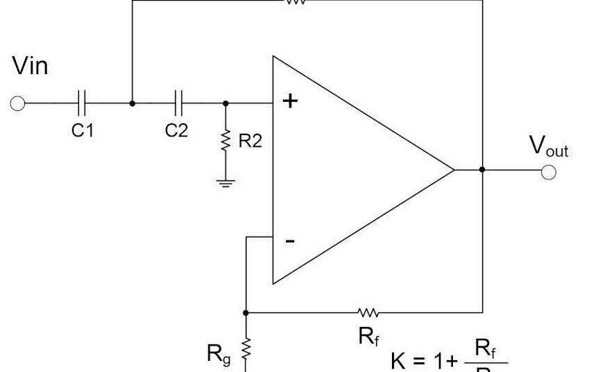 Sallen-Key，二阶高通有源滤波器设计方案