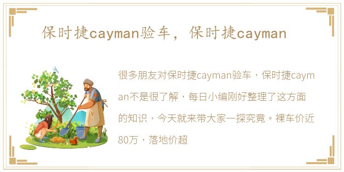 保时捷cayman验车，保时捷cayman