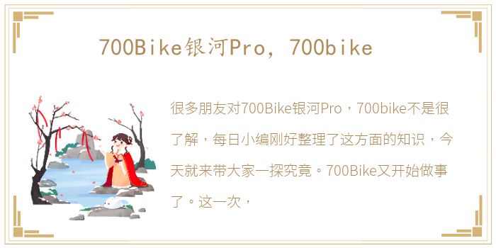 700Bike银河Pro，700bike