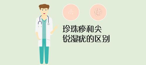 如何区别尖锐湿疣和珍珠疹？ 珍珠疹和尖锐的区别图