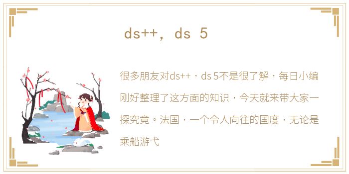 ds++，ds 5