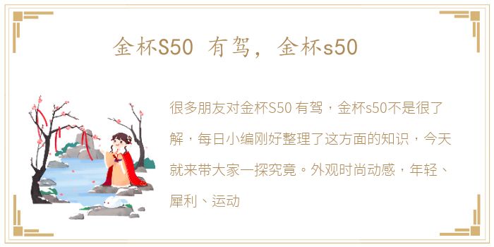 金杯S50 有驾，金杯s50