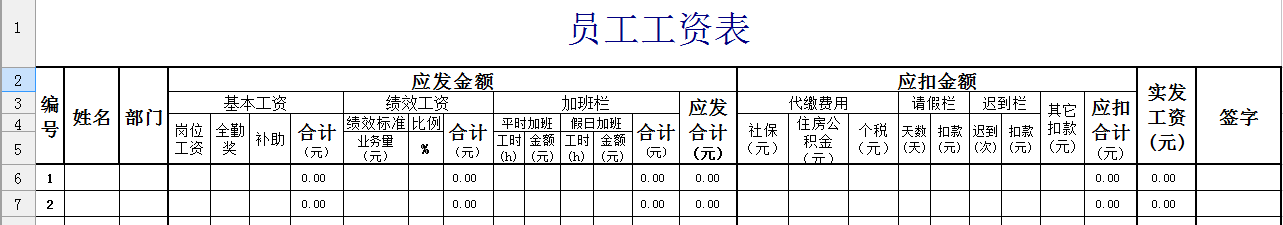 正规企业工资表格式范本软件介绍，正规企业工资表格式范本