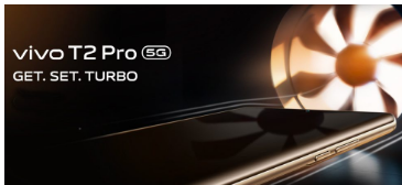 配备曲面显示屏的vivo T2 Pro 5G手机发布前预告