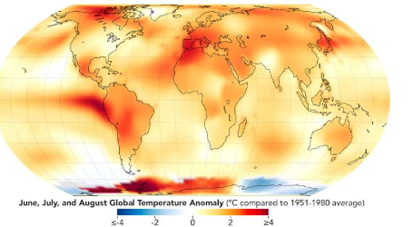 NASA宣布2023年夏季将是有记录以来最热的夏季