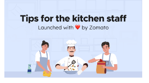 Zomato推出厨房工作人员提示