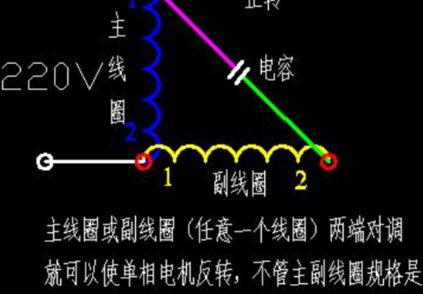 单相电机怎么接线，单相电机正反转接法