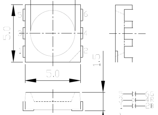 5050rgb灯珠参数，5050rgb灯珠规格书