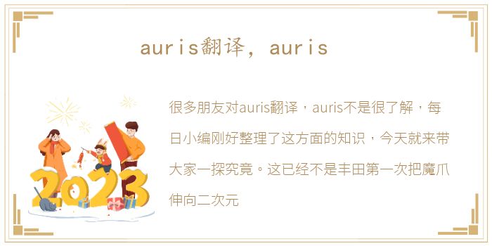 auris翻译，auris