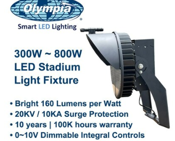 Olympia Lighting推出最先进的LED体育场灯具